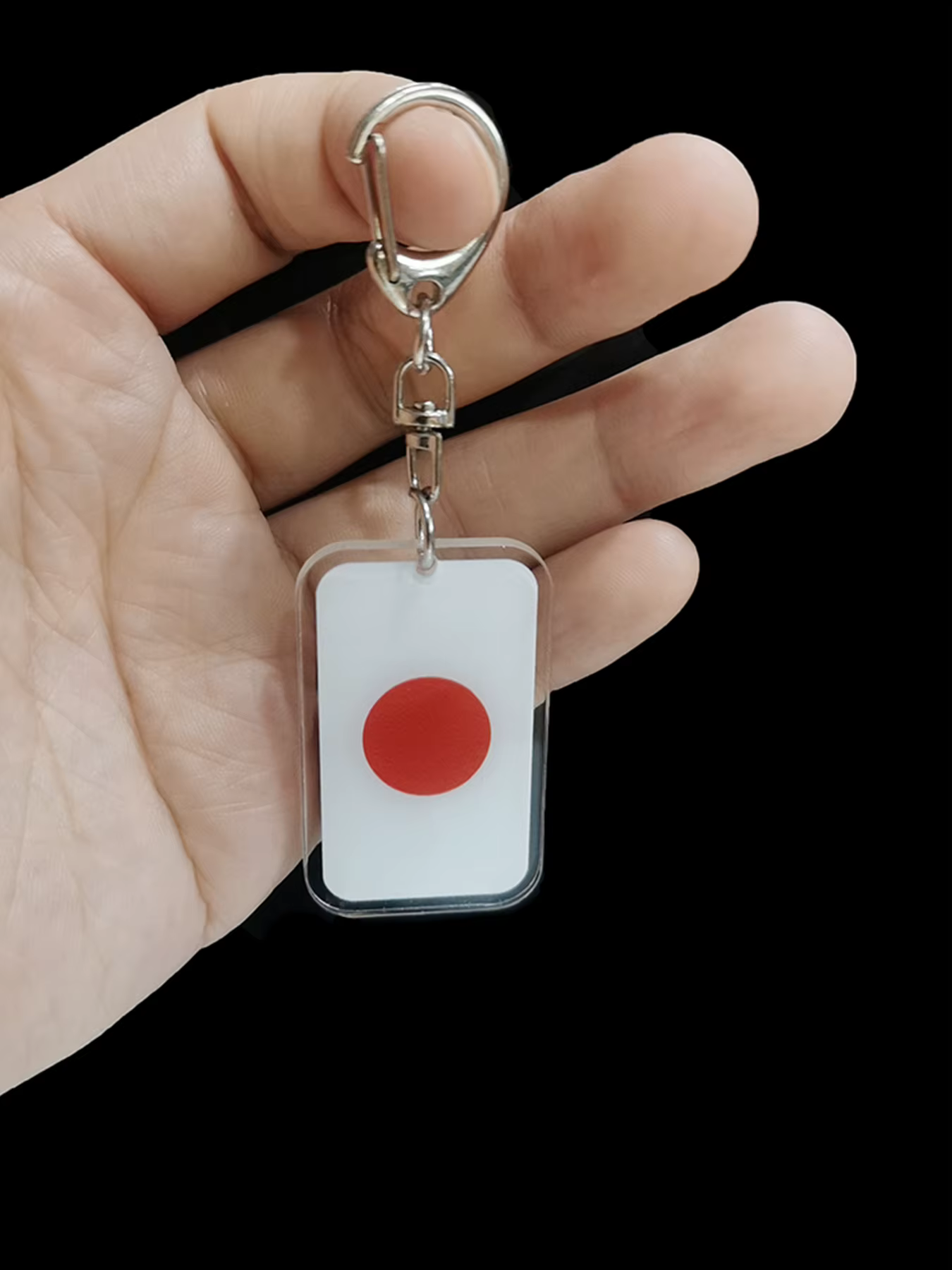 Porte-clés drapeau japonais en acrylique, 1 pièce, sac à dos et accessoires clés, cadeaux pour amis.