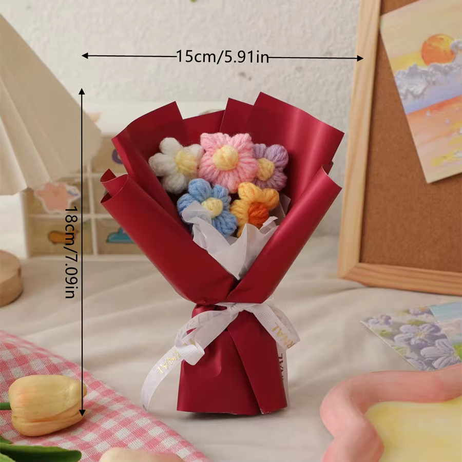 1 pièce de Mini Bouquet de fil fait à la main