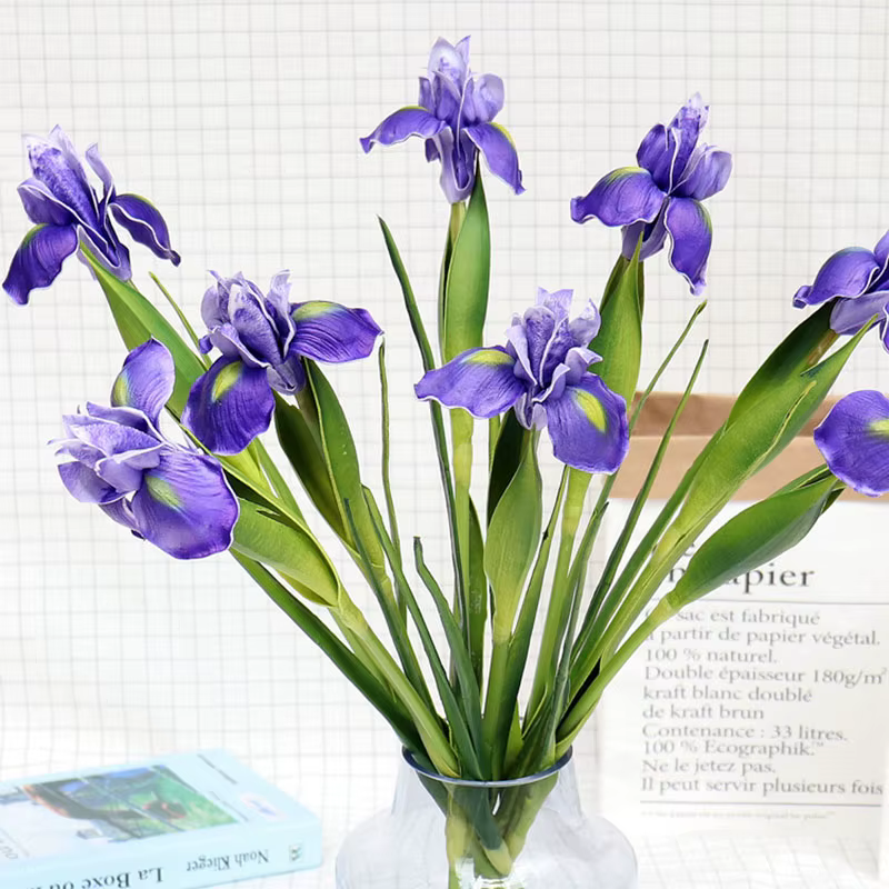 Fausses fleurs d'iris irlandais Real Touch