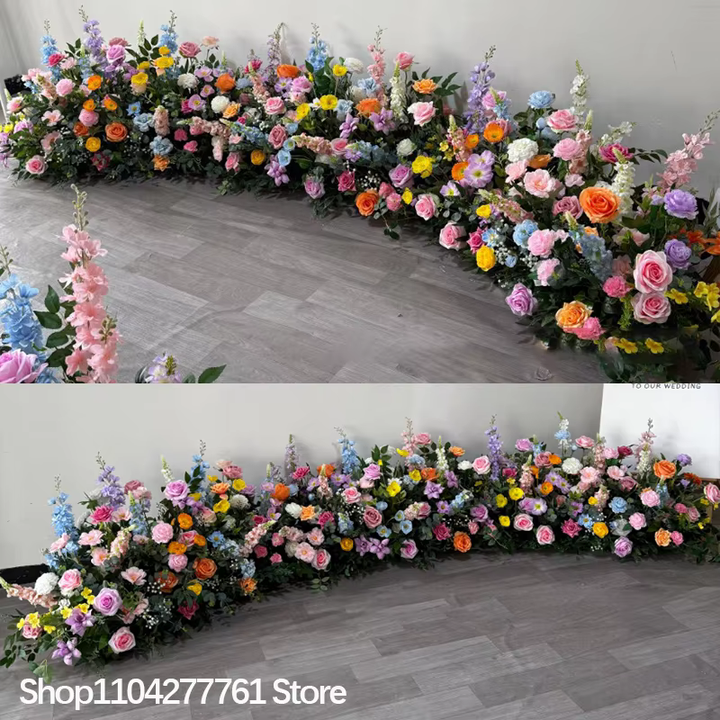 Rose pivoine plantes vertes mariage toile de fond décor plancher haute Arrangement Floral canapé coureur événement