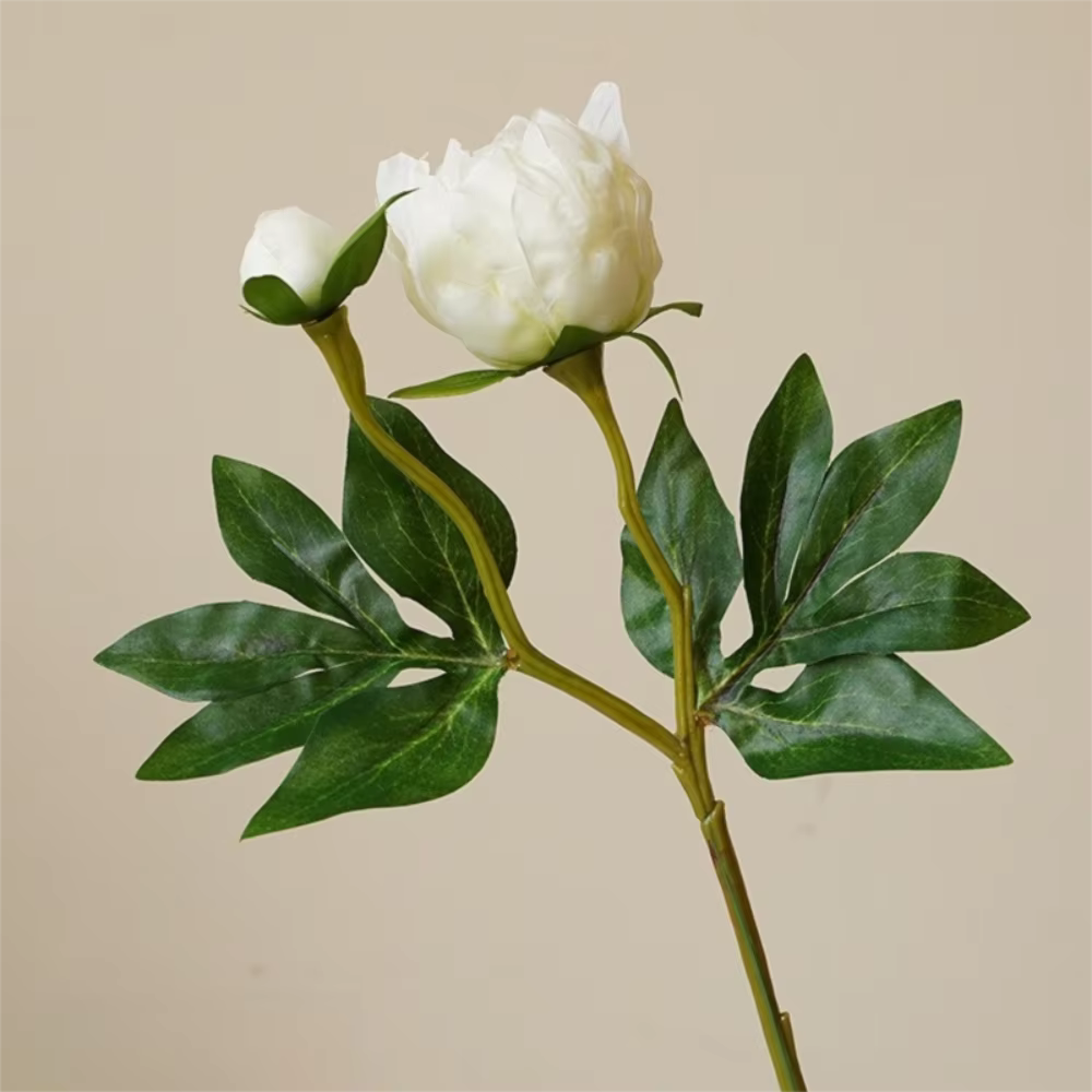 Fleurs de pivoine artificielles réalistes à 2 têtes