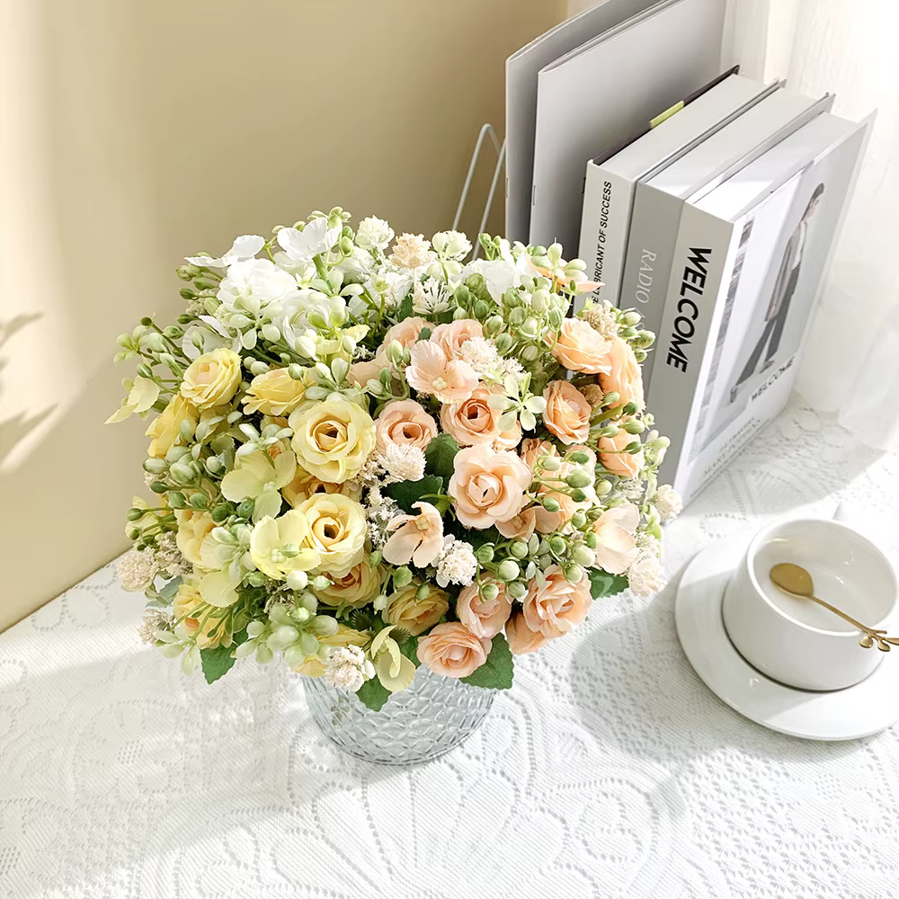 Belles hortensias artificielles pour décoration de jardin