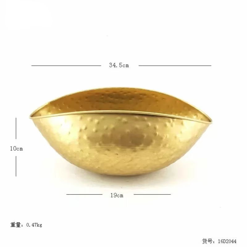 Nouveau Grand taille bol doré Pot Vase Jubao Pot fleur plantation à la main fer Pot