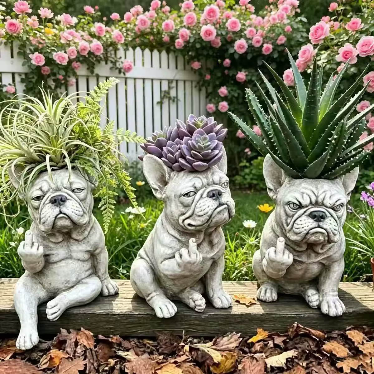 Pot de fleurs amusant en forme de chien