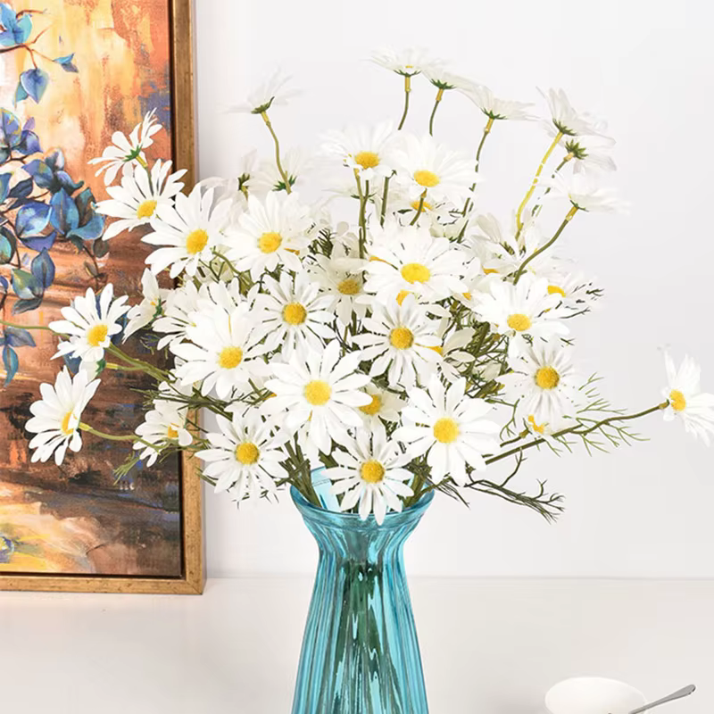 Bouquet de fleurs marguerite blanche artificielle