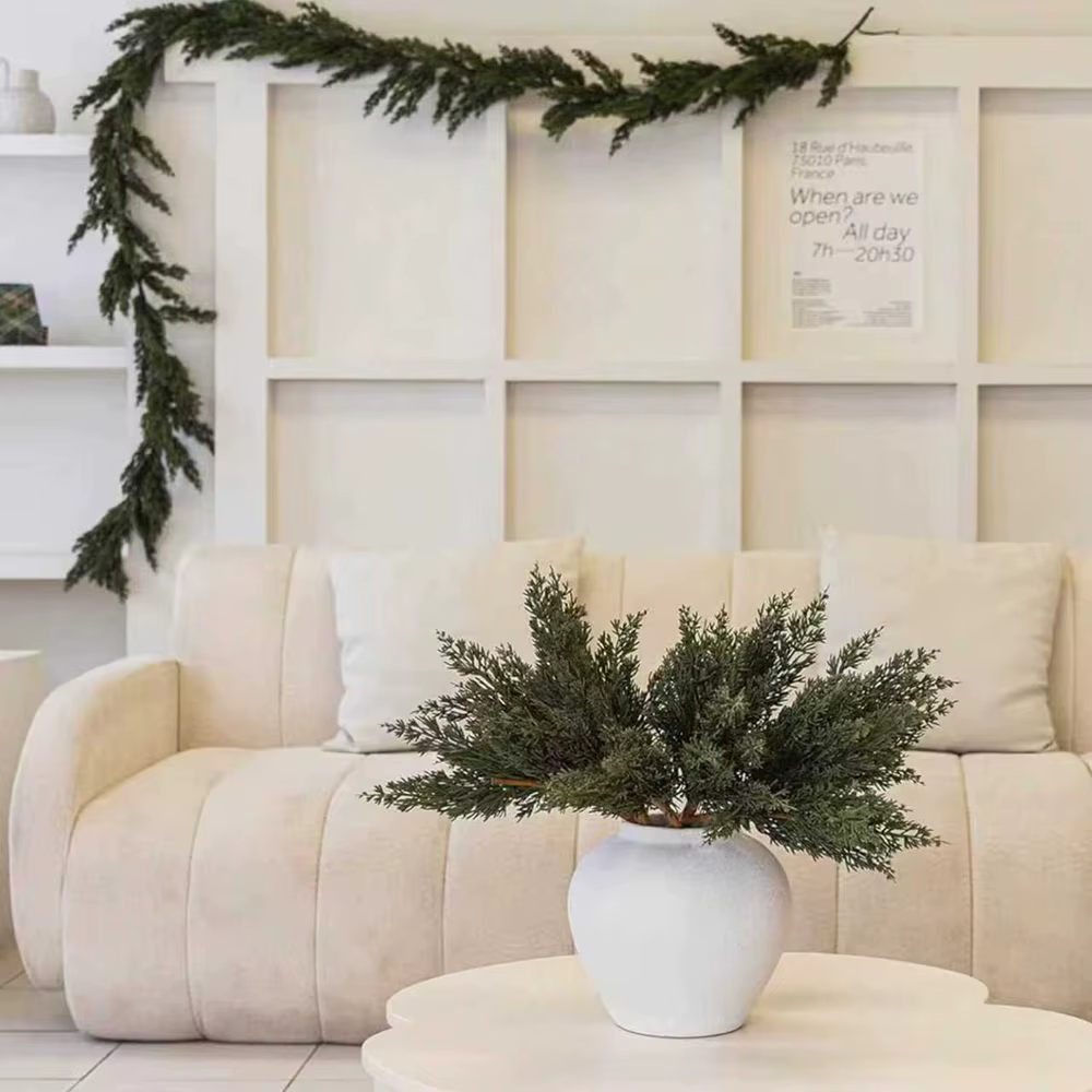 Plante artificielle Feuilles De Noël Arbre Partie Maison Chambre Décoration De Table En Plein Air Cour Jardin Matériel De Mariage Fleur Bricolage Cadeau Boîte