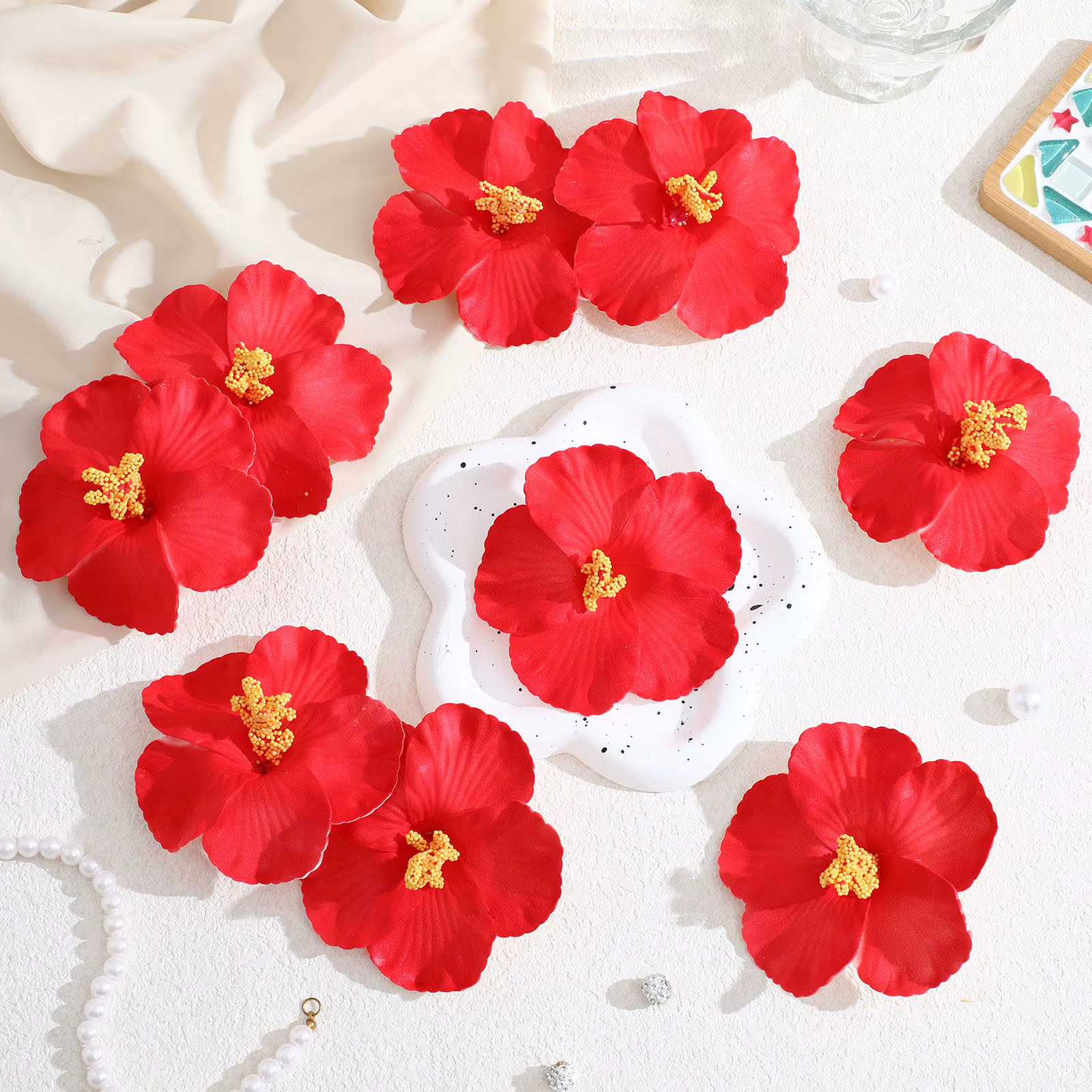 Fleurs d'hibiscus artificielles