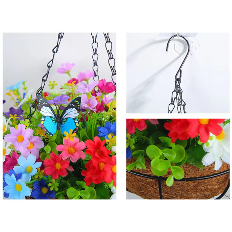 Paniers suspendus guirlandes fleurs de maison pour Patio pelouse jardin décor