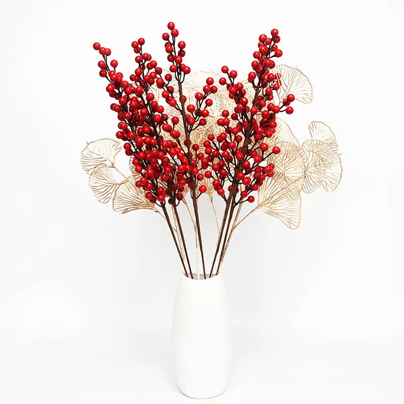 Plantes artificielles dorées chaudes