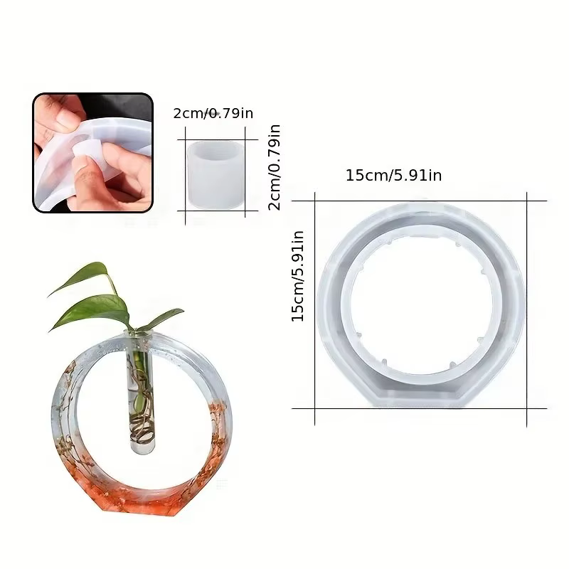 Moule en silicone pour pot de fleur arqué bricolage