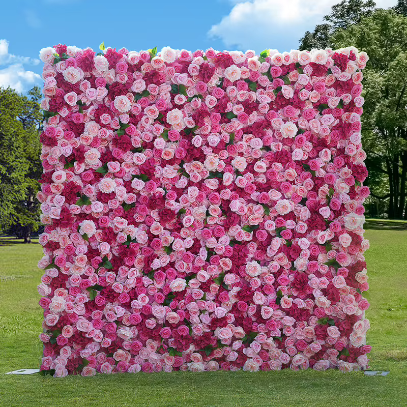 Rideau enroulable 5D hortensia Rose