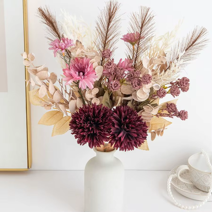 Fleurs artificielles en soie