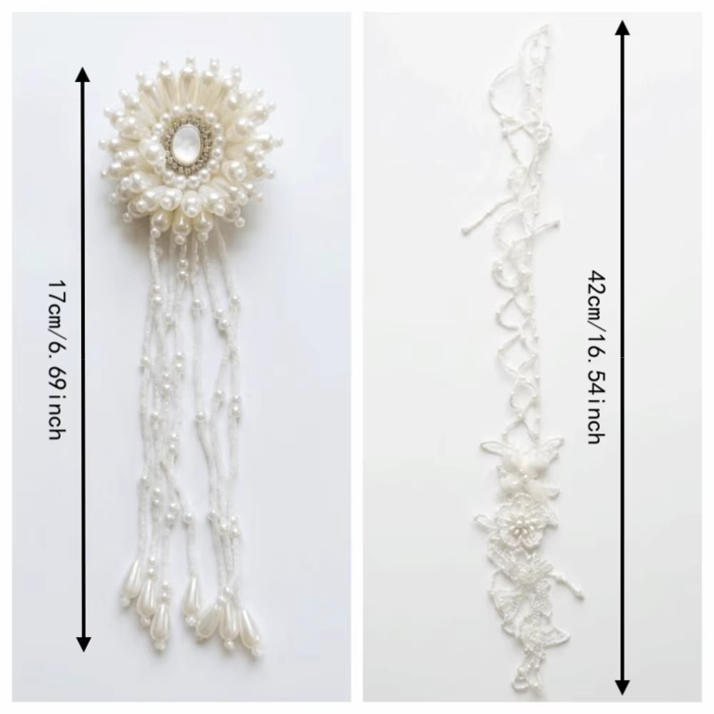 Accessoire Cheveux Style Français Coiffe de Mariée Vintage Chic Bandeau de Mariée Rétro Tendance Coiffe de Mariage Bal de Promo