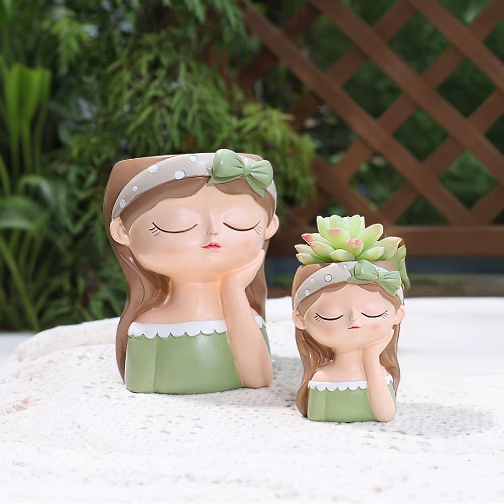Petit Pot de plantes en résine pour fille mignonne