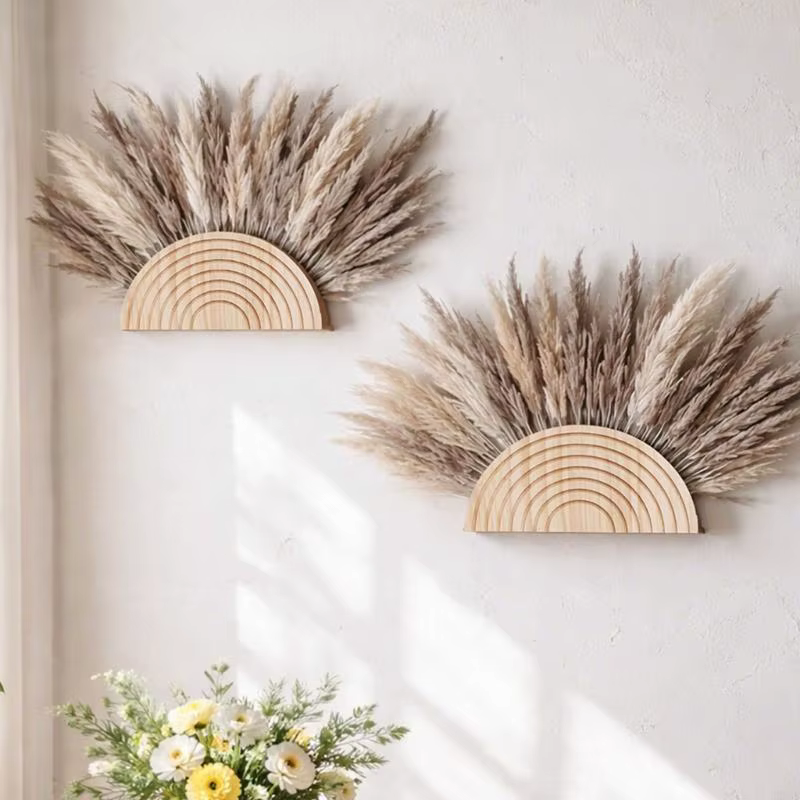 Jardinière murale en bois pour fausses plantes tiges fleurs séchées
