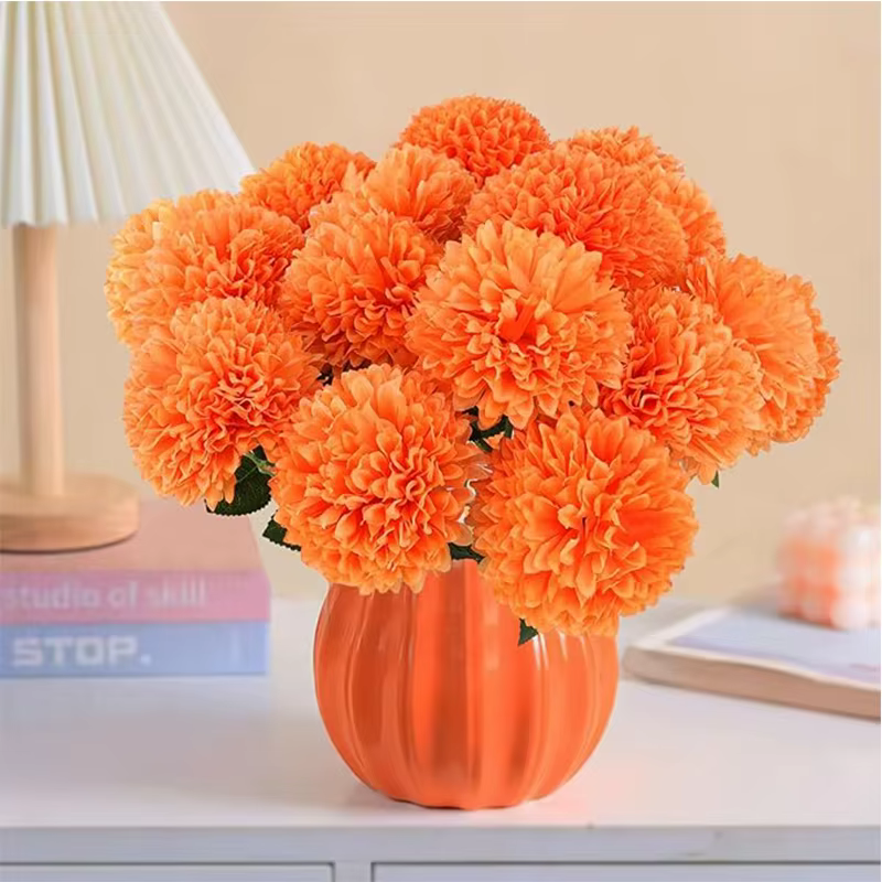 2/4 pièces automne fleurs artificielles décor soie marguerite Bouquet artificiel pour la maison