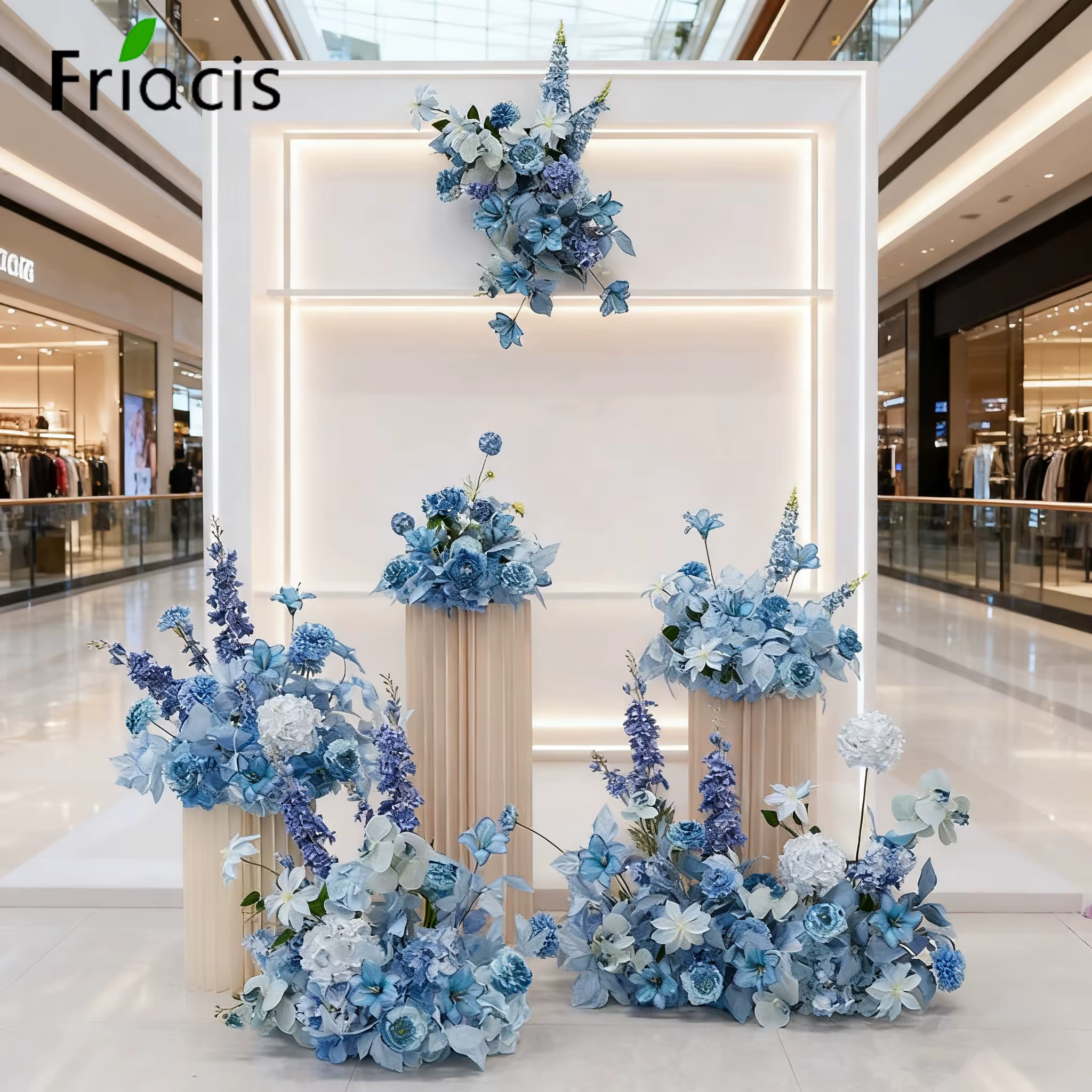 Nouvelles fleurs artificielles bleues