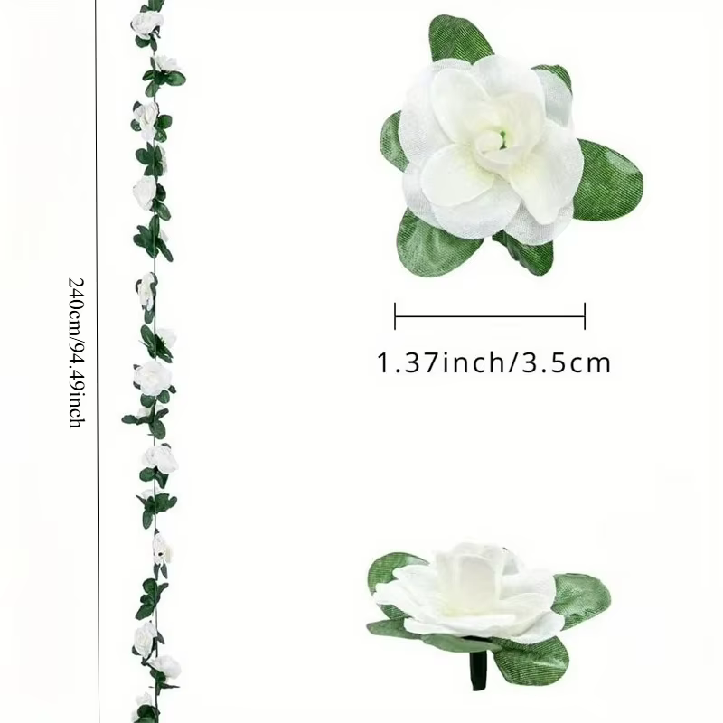 Fleurs artificielles de roses de 240 cm pour la décoration de mariage