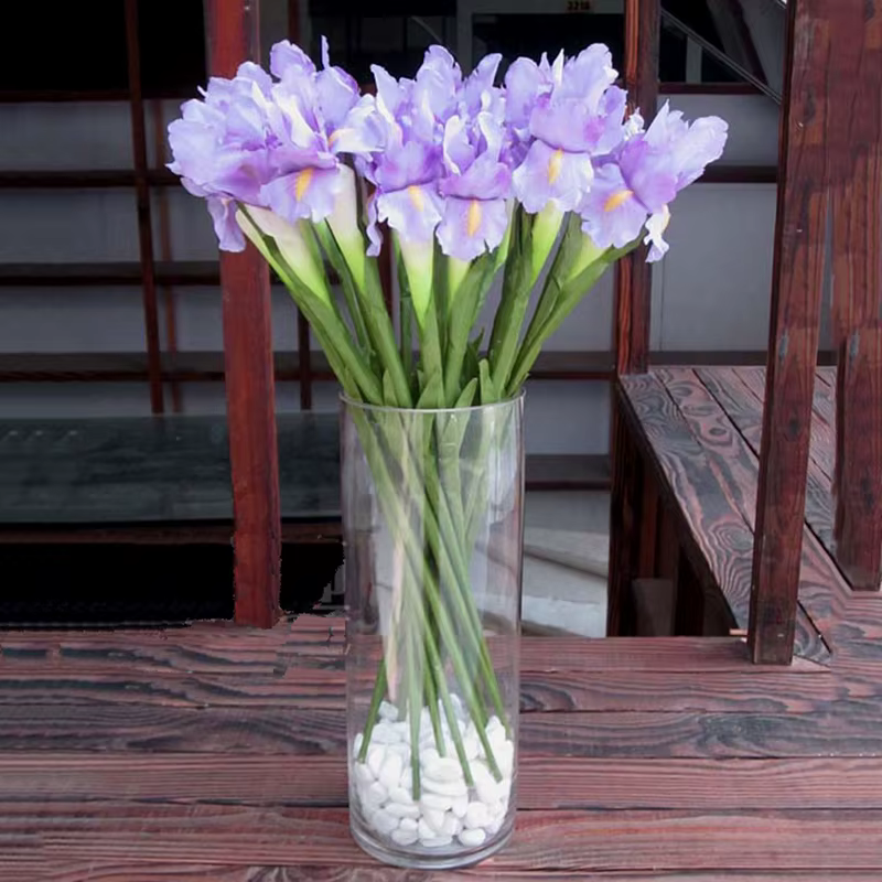 Branche de fleur d'iris artificielle