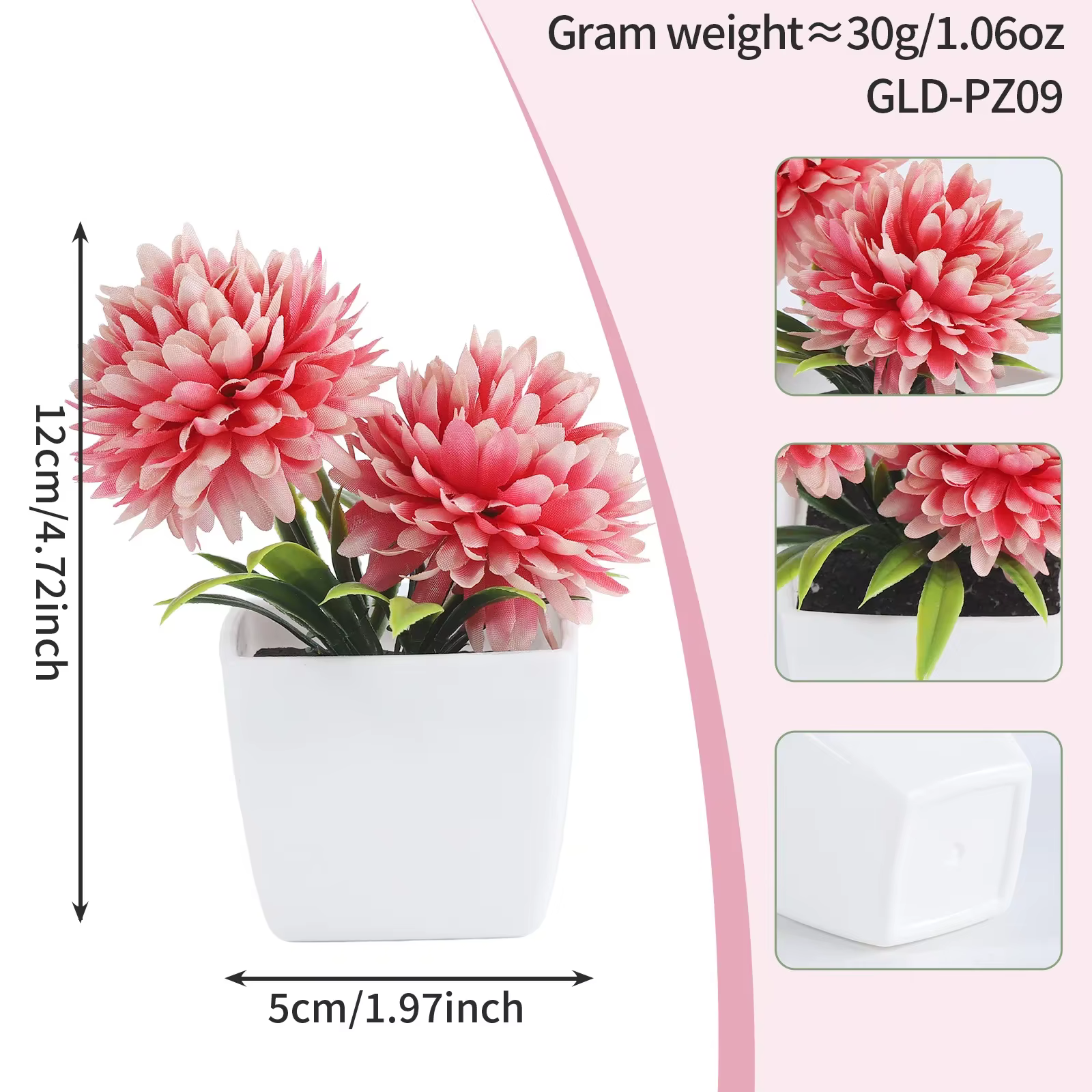 Pot de fleurs artificielles en plastique