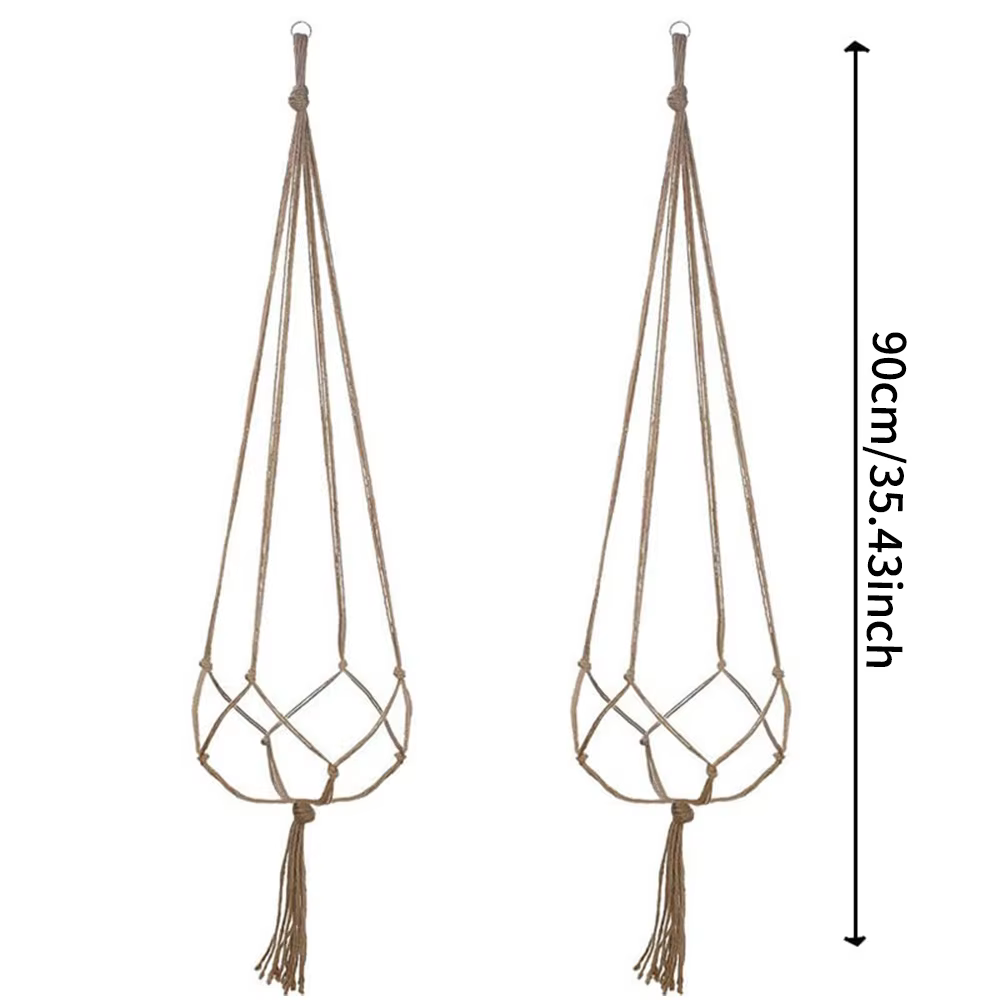 Plante suspendue en macramé faite à la main
