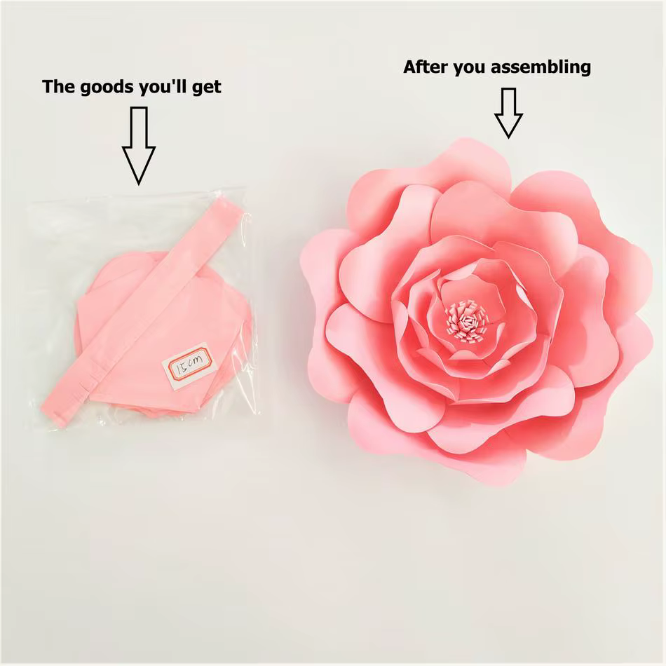 Grande Rose géante en papier