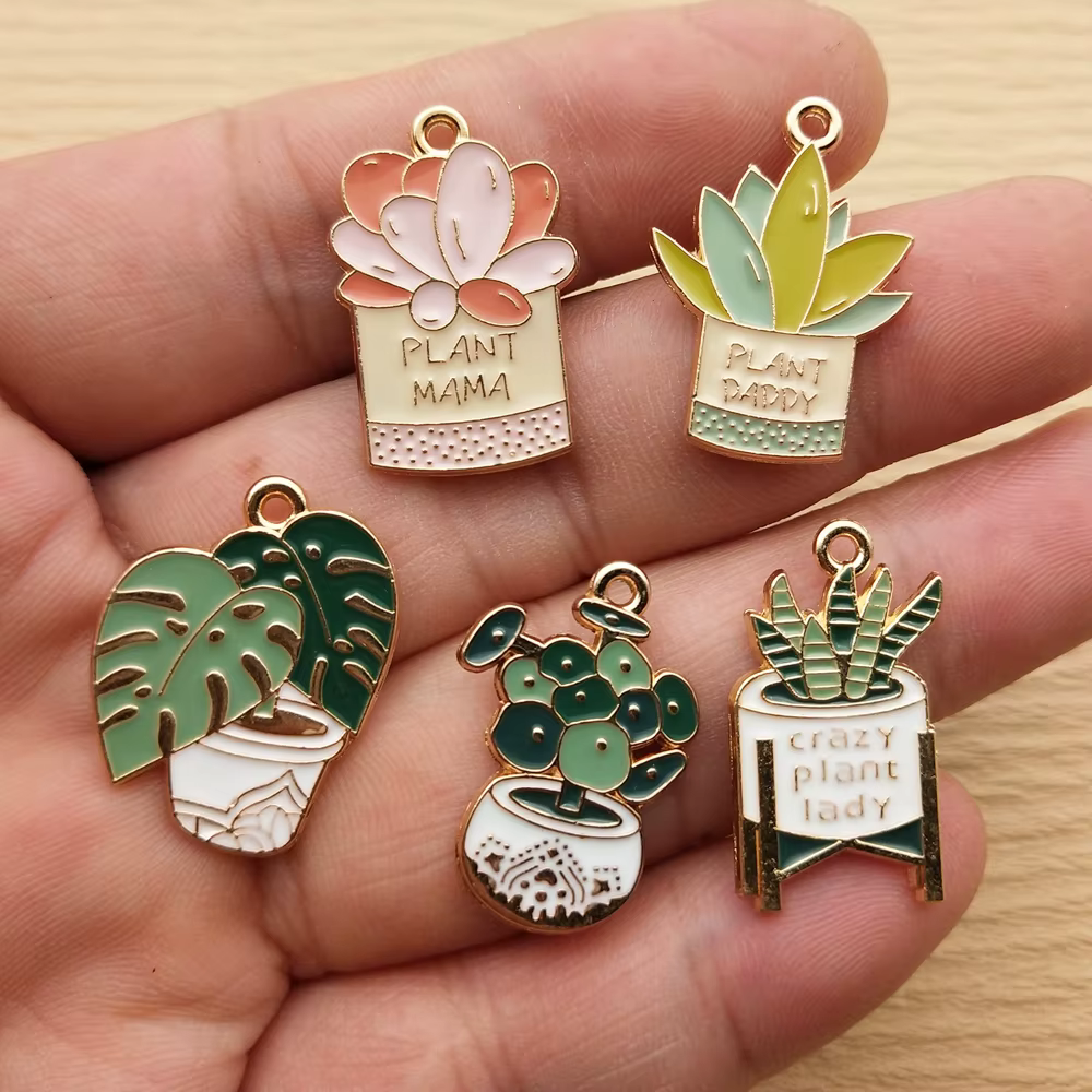 Breloque plante en Pot pour la fabrication de bijoux