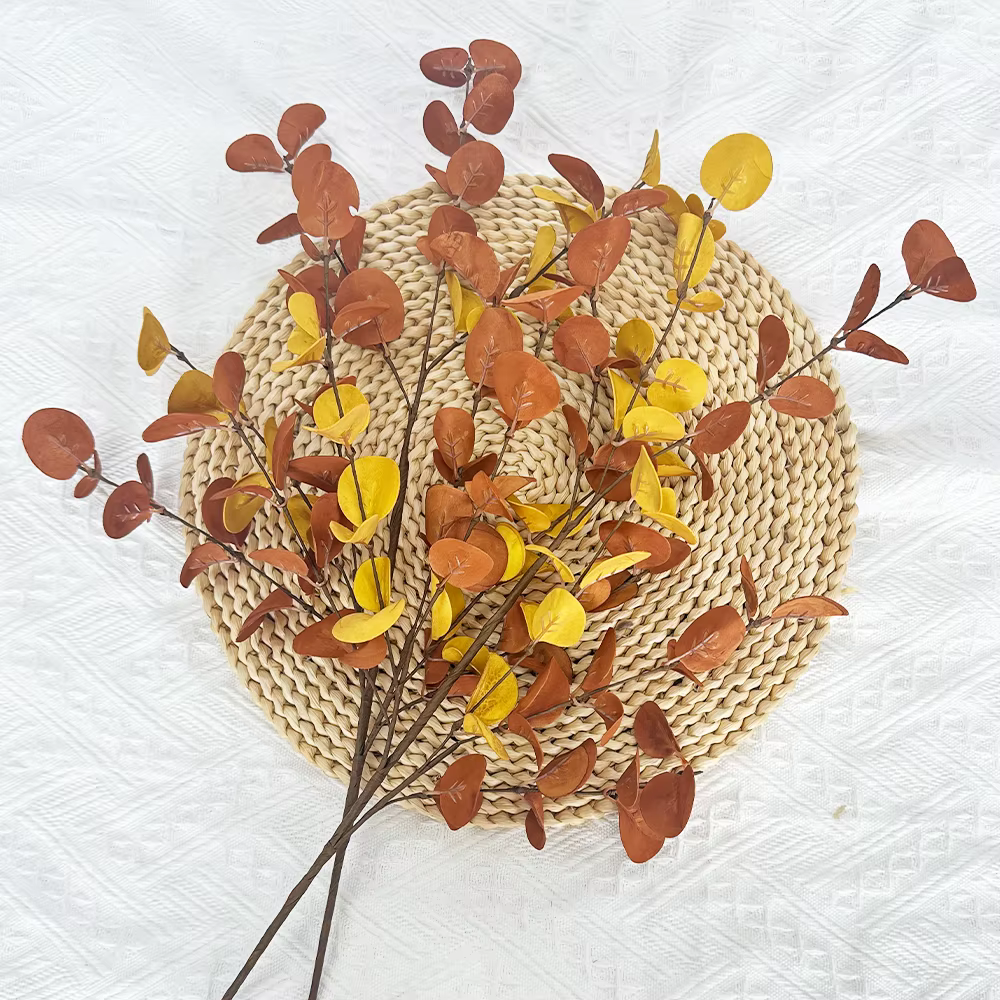 Branche d'eucalyptus artificielle d'automne