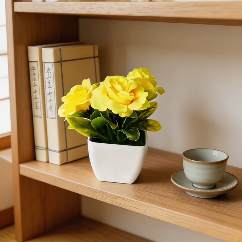 Mini plante en pot avec 3 roses