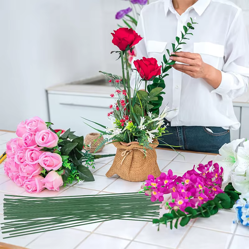 Tiges florales vertes pour arrangements floraux