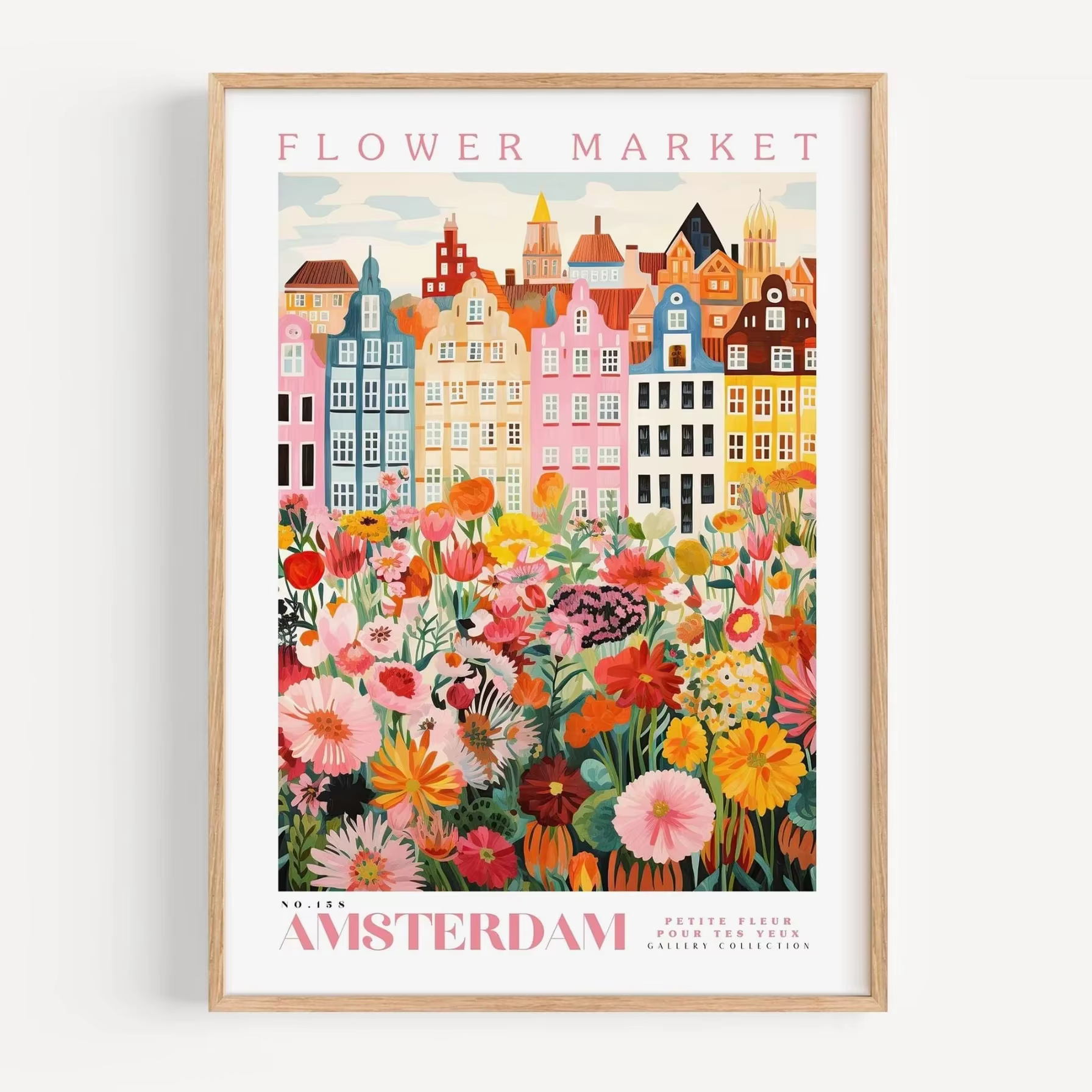 Affiche du marché aux fleurs d'Amsterdam