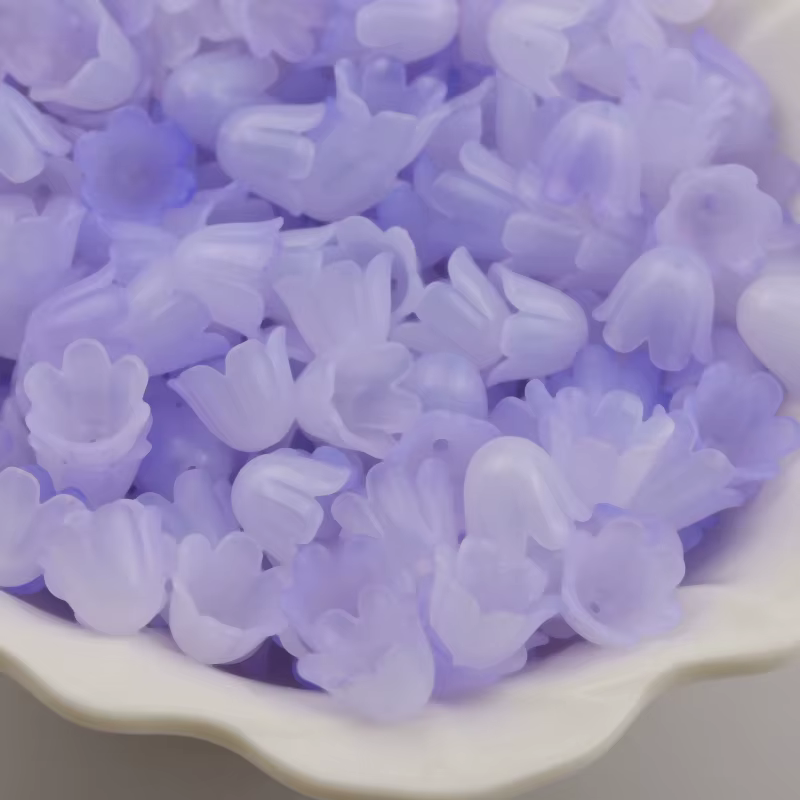 Perles de Verre Colorées en Forme de Fleur de Bellflower pour Bijoux, Accessoires de Bricolage, Faits à la Main, Trompent, 100 Pièces