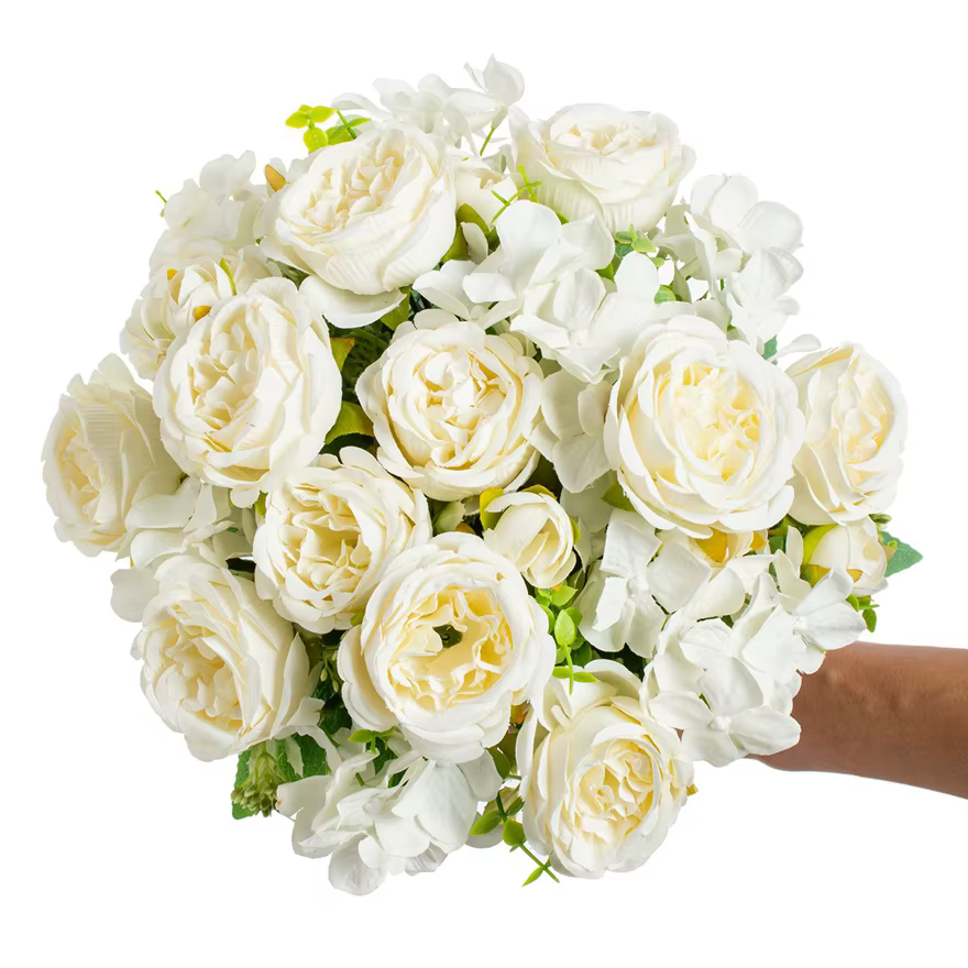 Fleur artificielle de pivoine de soie maison Vase chambre jardin extérieur cour couronne de mariage Bouquet de mariée