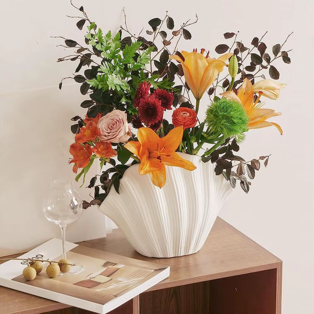 Vase en résine organique à coquille Simple