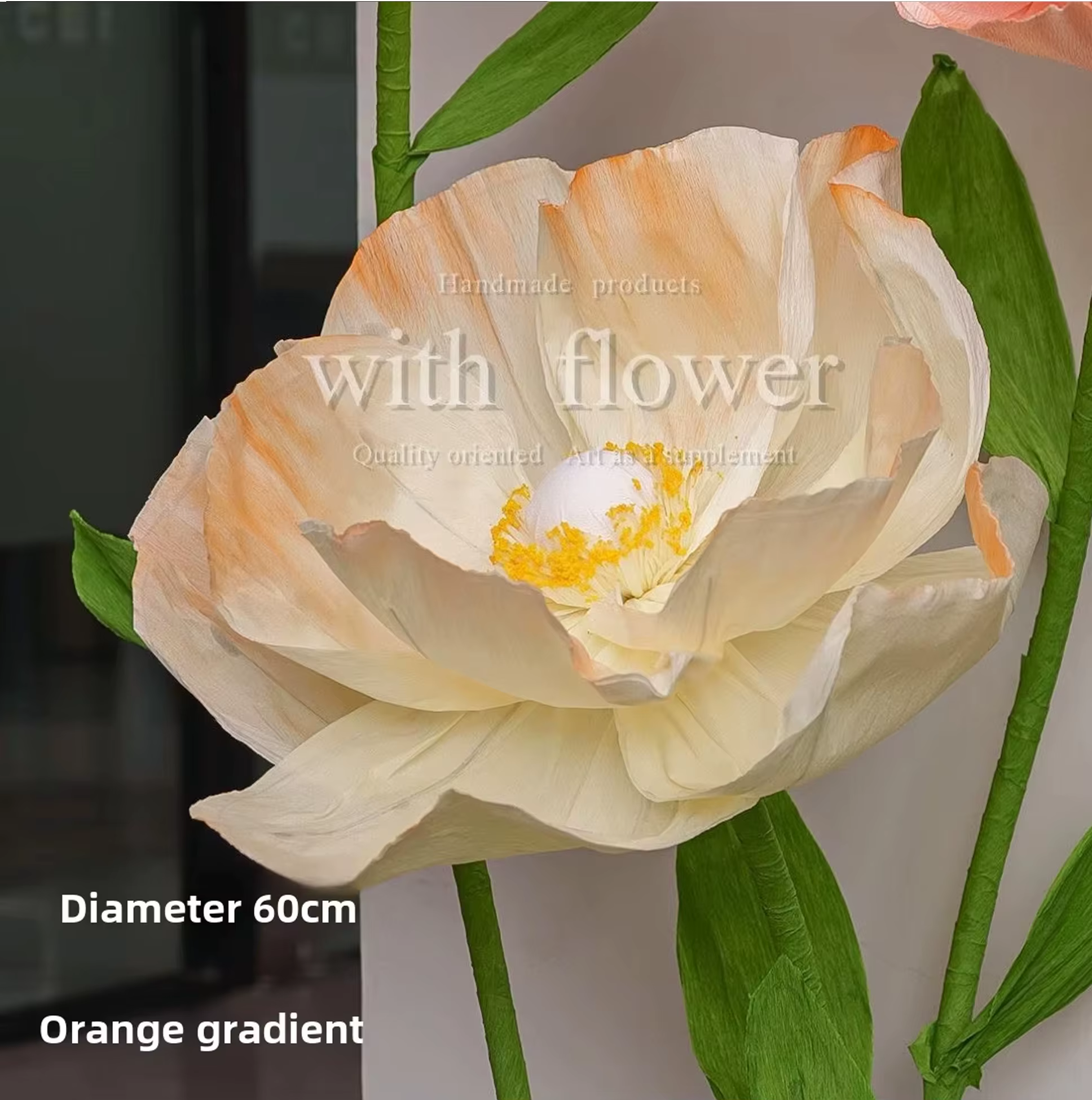 Tête de fleur artificielle en papier