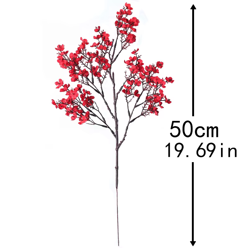 50CM souffle de bébé fleur artificielle soie gypsophile longues Branches décor à la maison plantes faux fête de mariage bricolage décoration ornements