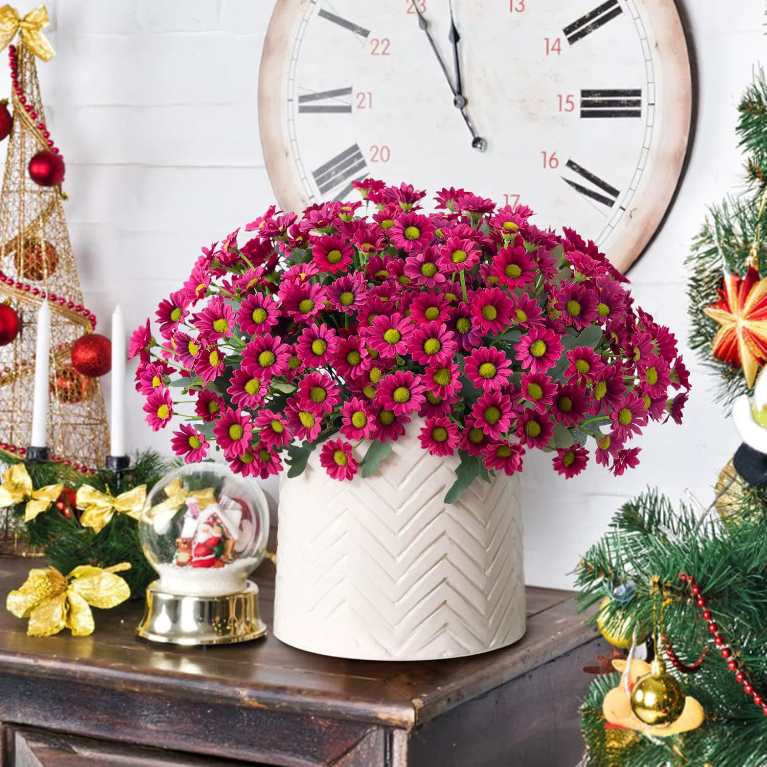 Fleur artificielle Soie Daisy De Noël Automne Décoration Vase Accueil table En Plein Air Jardin Mariage BRICOLAGE Mariée Bouquet Haute Qualité