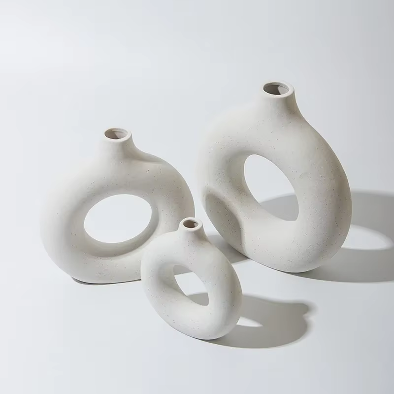Vase nordique circulaire en forme de donut