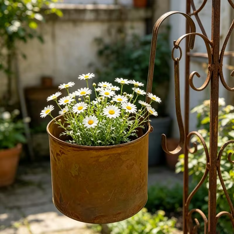 Pot fleurs suspendu Antique