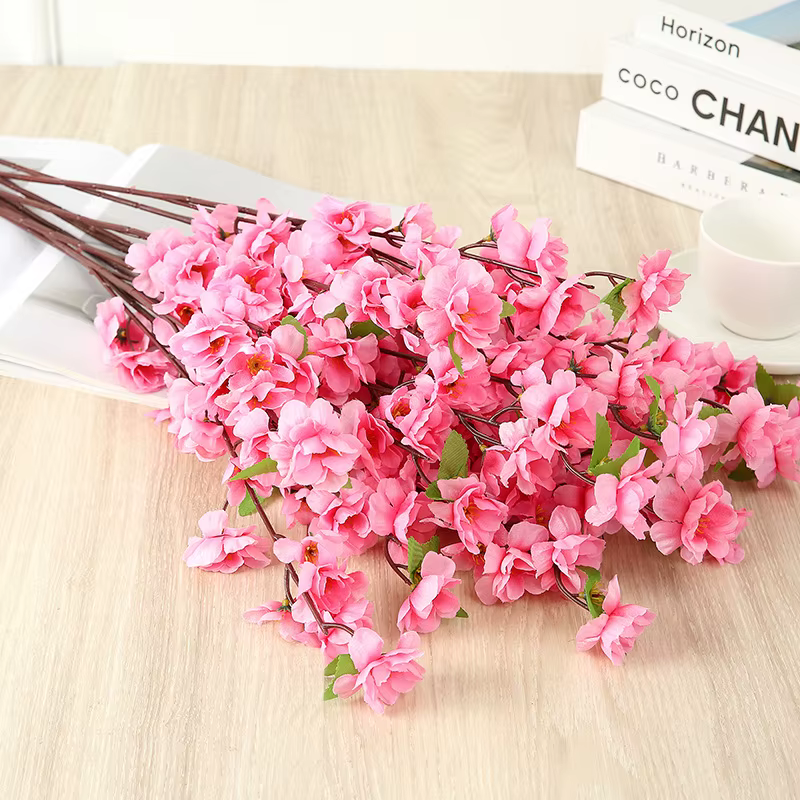 Bouquet de fleurs de pêcher artificielles