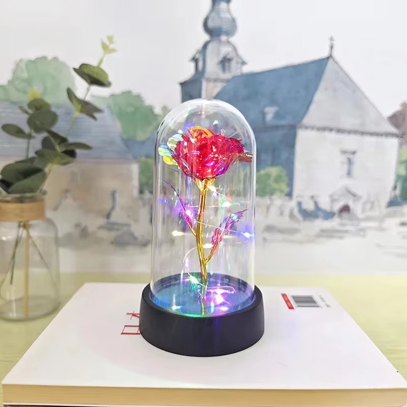 Lampe de nuit LED en forme de rose