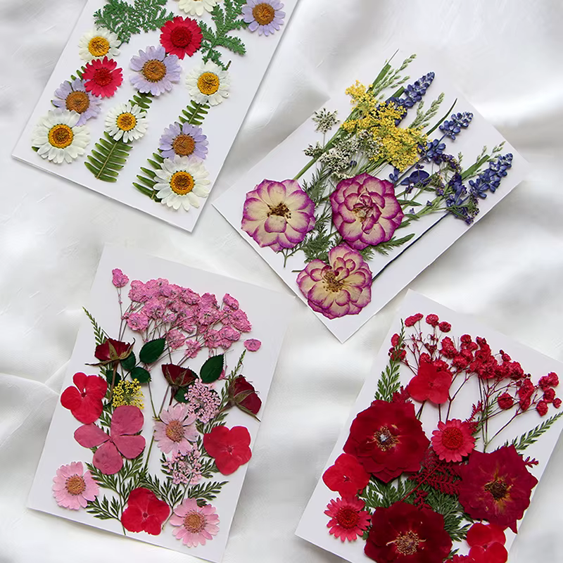 Fleurs séchées véritable plante naturelle pressée fleur pour résine époxy remplissage bricolage Nail Art artisanat