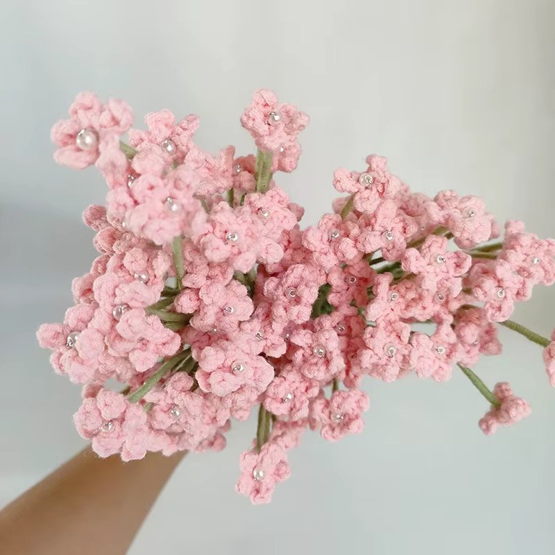 Nouveau bouquet de fleurs en fil tissé à la main