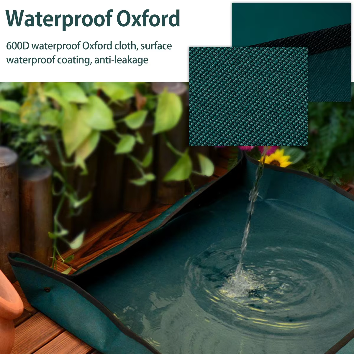 Tapis de plantation pliable et imperméable en tissu Oxford