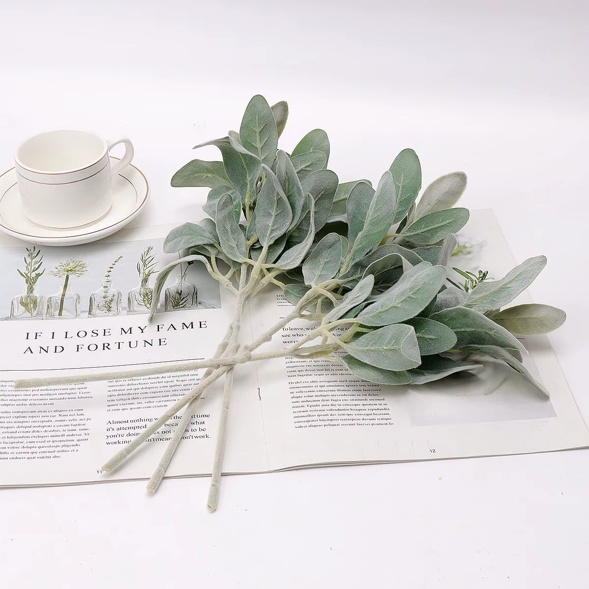 1/3 pièces de plantes artificielles en velours