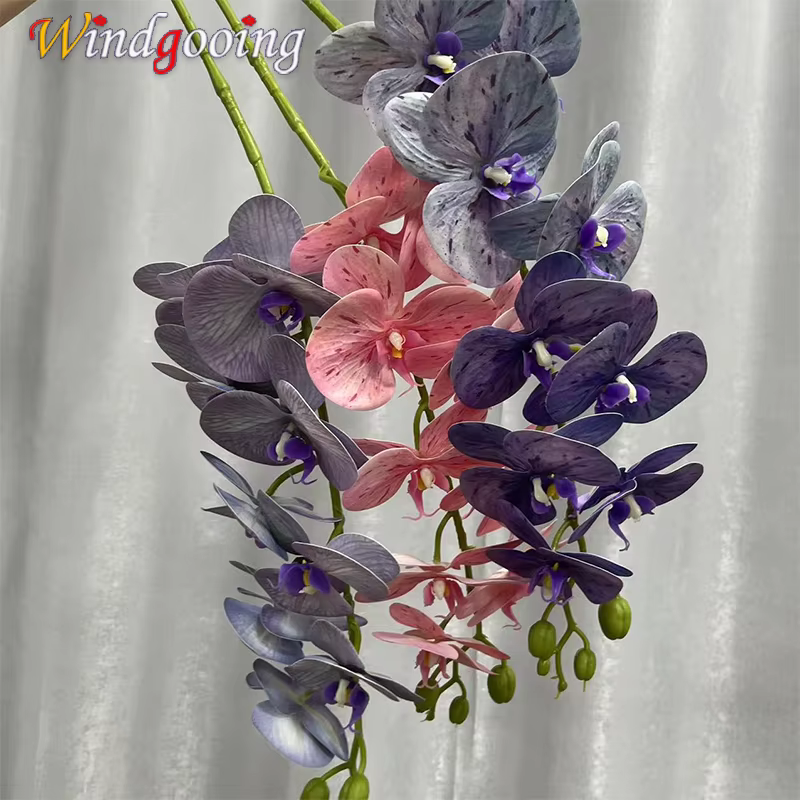 Orchidée française papillon artificielle pour la décoration de la maison