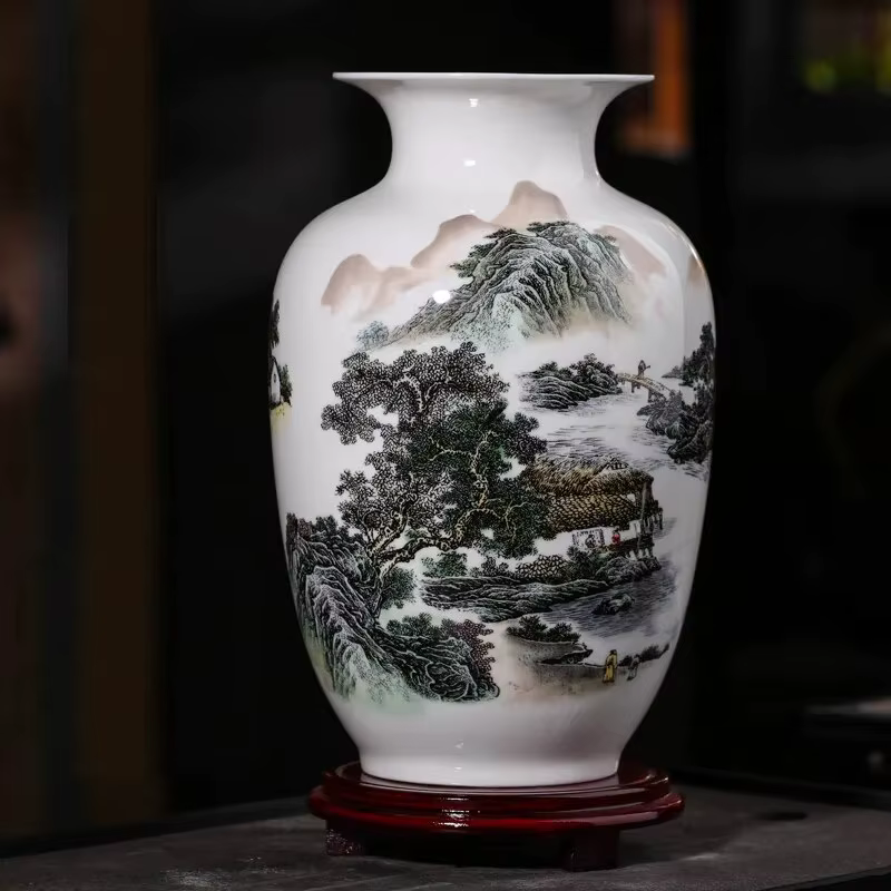 Vase à fleurs en porcelaine d'os