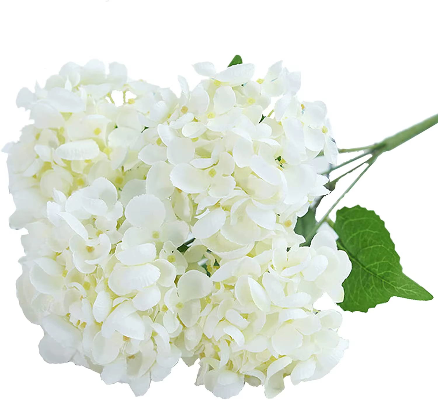 Hortensia fleurs en soie rose
