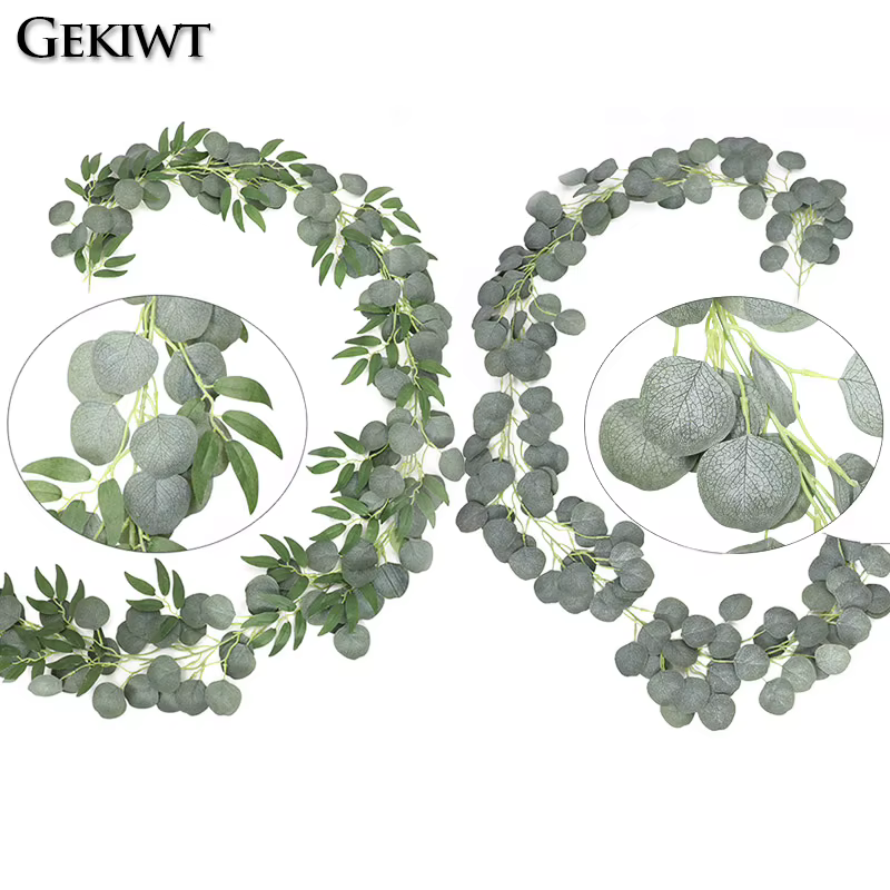 Fausses plantes artificielles en rotin d'eucalyptus