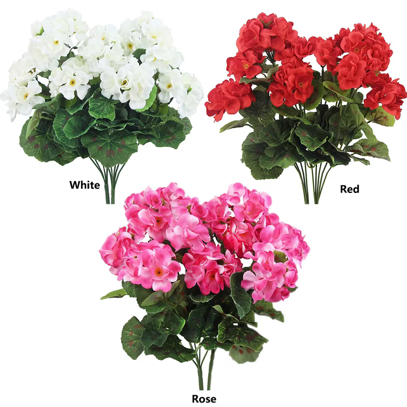 Fleurs artificielles plantes bégonia fleur mariage Bouquets de mariée maison vase chambre extérieur jardin bonsaï décor bricolage Festival couronnes